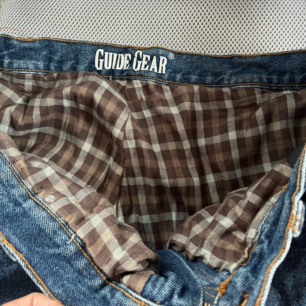 Guide Gear Work Jeans Size 36 x 29 Lined Blue Denim Mens Hiking Outdoor Warm